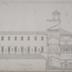 Villa Médicis à Rome : Coupe longitudinale